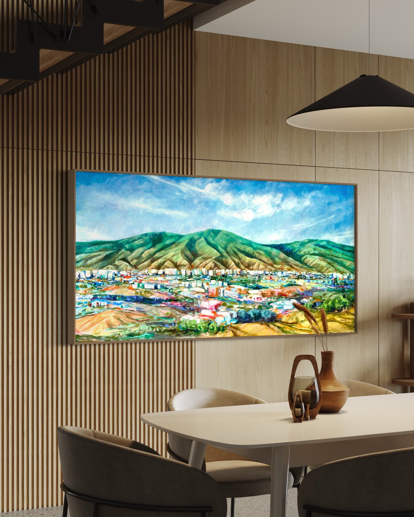 Oil painting mountain