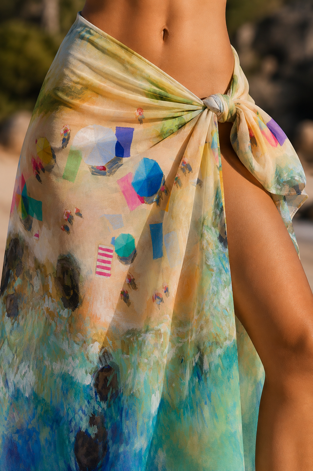 OASIS | Artist-Designed Beach Sarong – Wearable Art